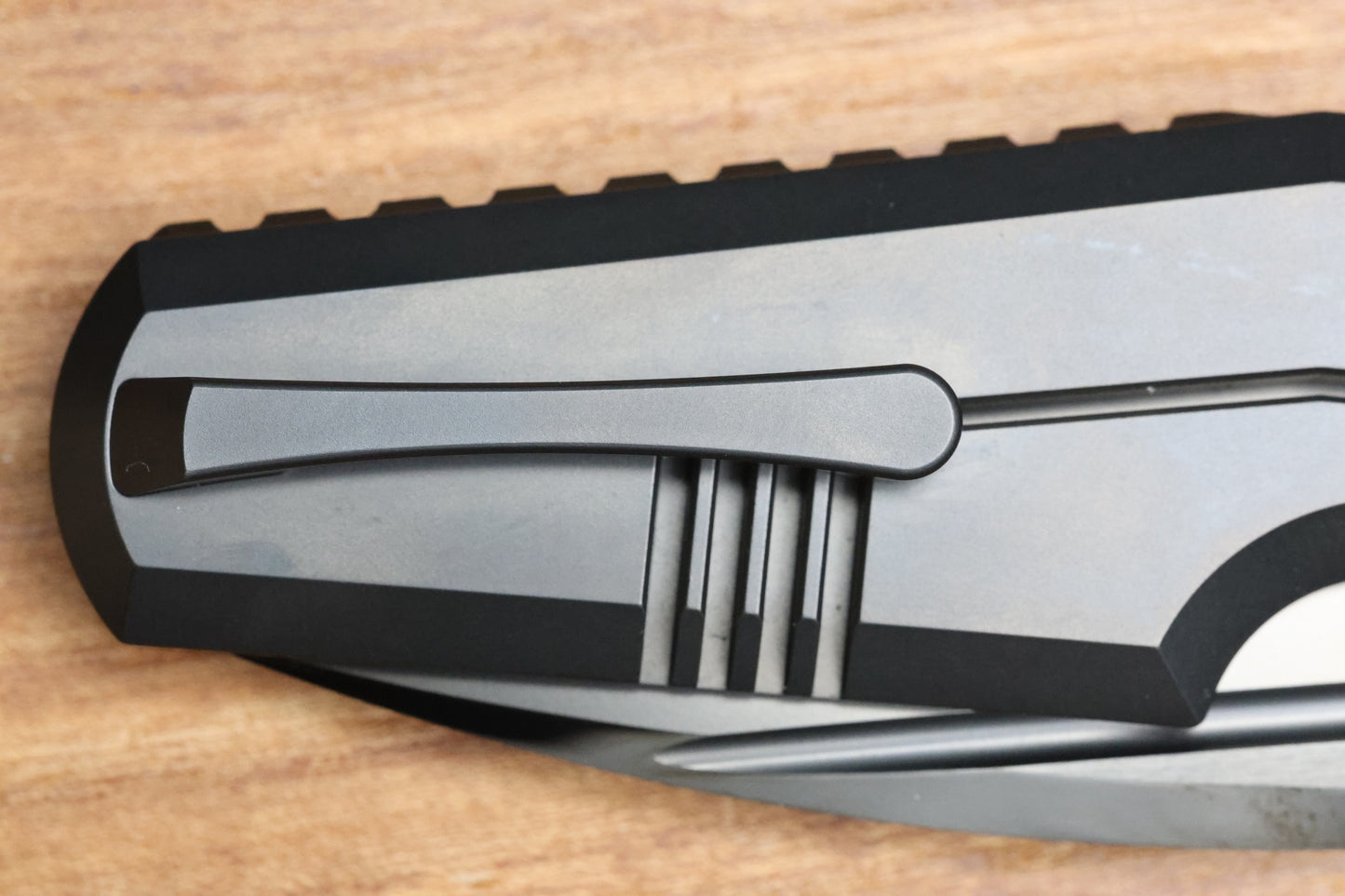 CUSTOM KNIFE FACTORY GTK ELEMENTAK W/ DLC TITANIUM HANDLES & DLC M398