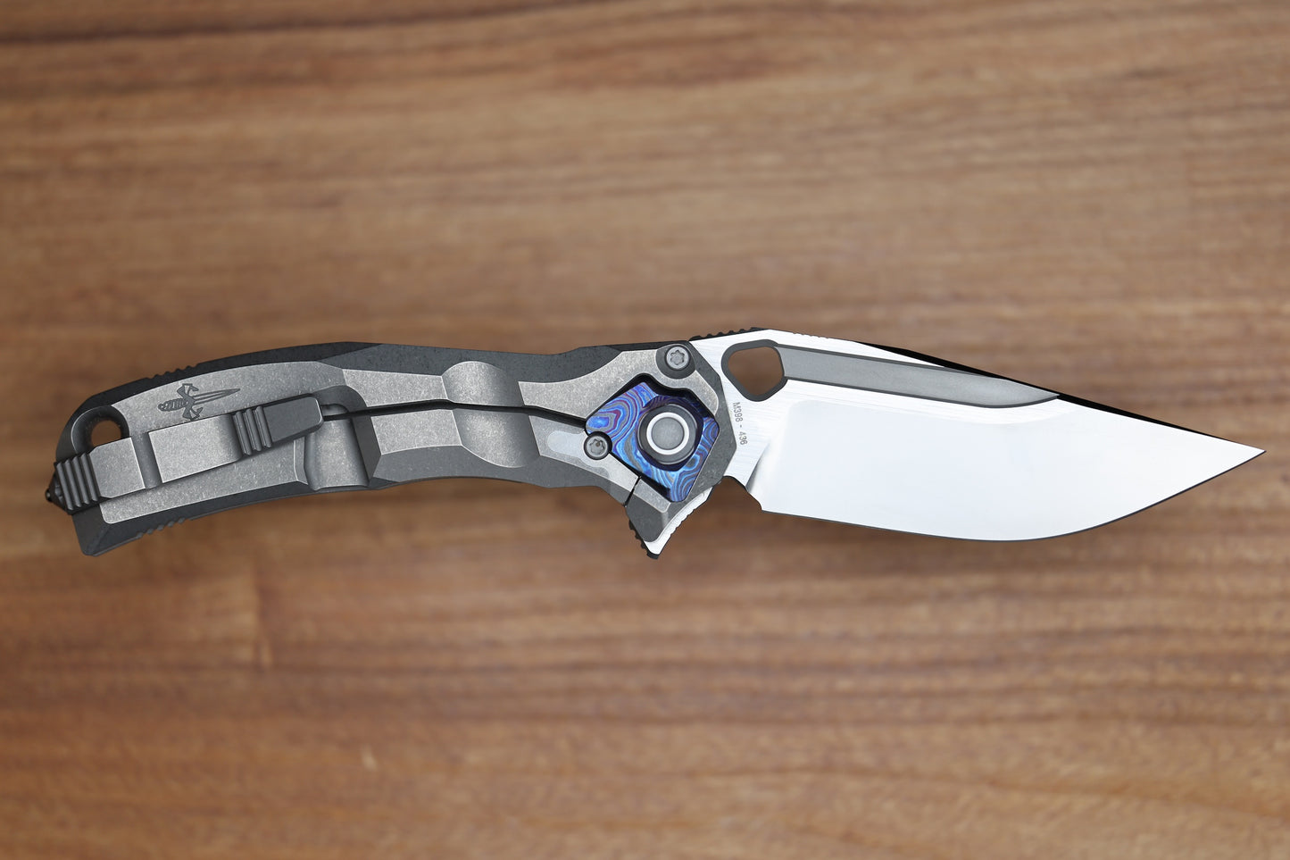CUSTOM KNIFE FACTORY & ANTHONY MARFIONE COLLABORATION RATAX - ZIRCUTI ACCENTS AND M398 (PREOWNED)