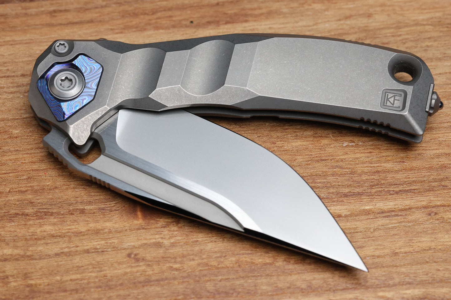 CUSTOM KNIFE FACTORY & ANTHONY MARFIONE COLLABORATION RATAX - ZIRCUTI ACCENTS AND M398 (PREOWNED)