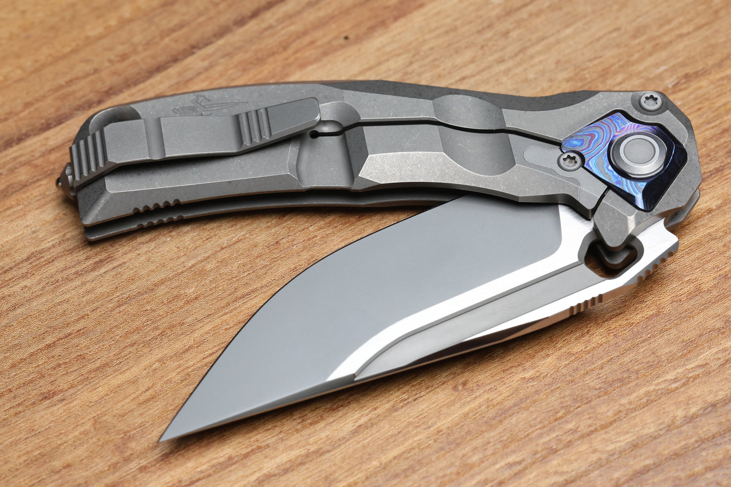 CUSTOM KNIFE FACTORY & ANTHONY MARFIONE COLLABORATION RATAX - ZIRCUTI ACCENTS AND M398 (PREOWNED)