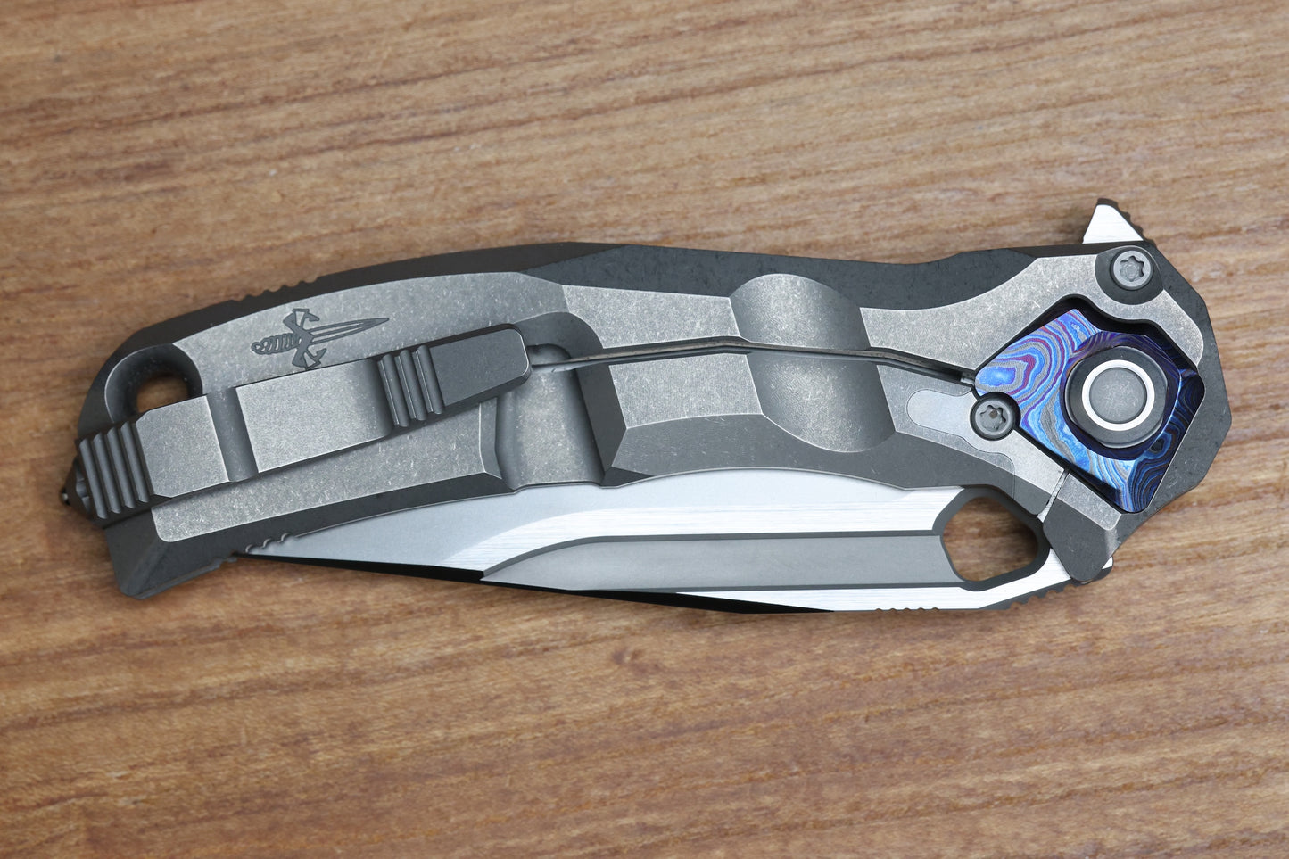 CUSTOM KNIFE FACTORY & ANTHONY MARFIONE COLLABORATION RATAX - ZIRCUTI ACCENTS AND M398 (PREOWNED)