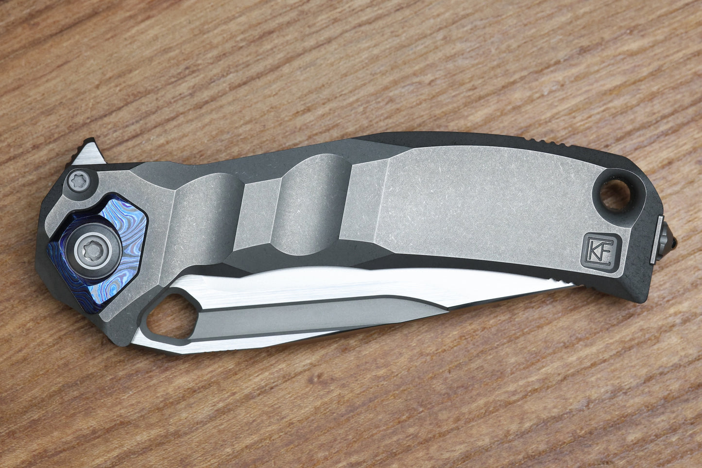 CUSTOM KNIFE FACTORY & ANTHONY MARFIONE COLLABORATION RATAX - ZIRCUTI ACCENTS AND M398 (PREOWNED)