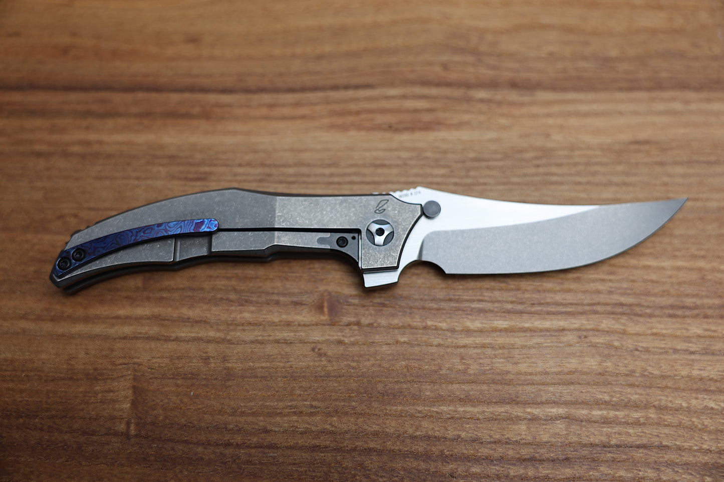 CKF CUSTOM KNIFE FACTORY PERSIAN TITANIUM INTEGRAL & TWO TONE M390 BLADE