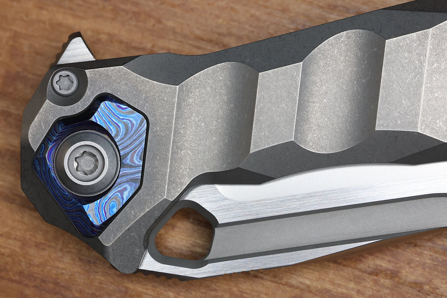 CUSTOM KNIFE FACTORY & ANTHONY MARFIONE COLLABORATION RATAX - ZIRCUTI ACCENTS AND M398 (PREOWNED)