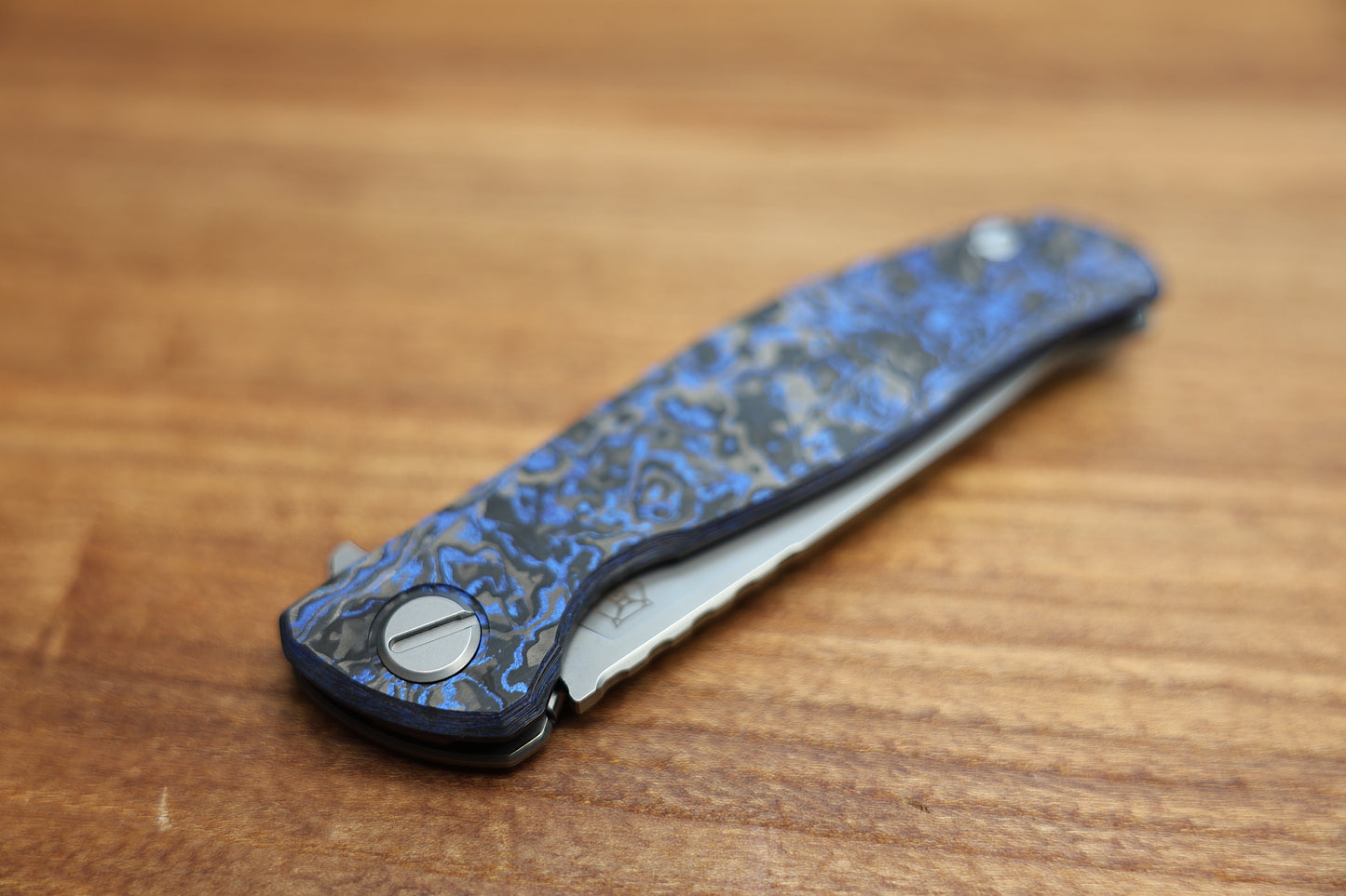 SHIROGOROV HATI GEN 3 – M390 BLADE – BLUE TECHNOCARBO – MRBS