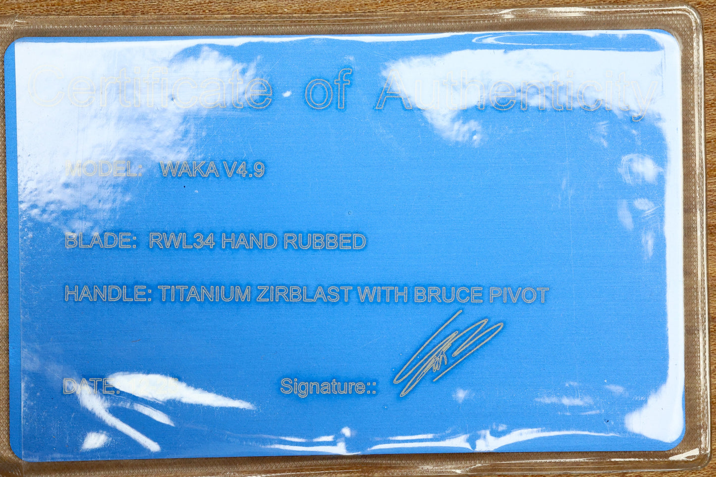 SHARKNIVCO BORKA BLADES COSMIC WAKA SATIN RWL34 BLADE