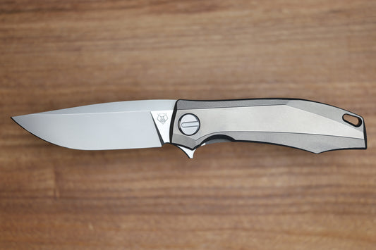 SHIROGOROV KNIVES RKMP - M398 BLADE - TITANIUM HANDLE - SRRBS (CHARLES MARLOWE DESIGN) (PREOWNED)