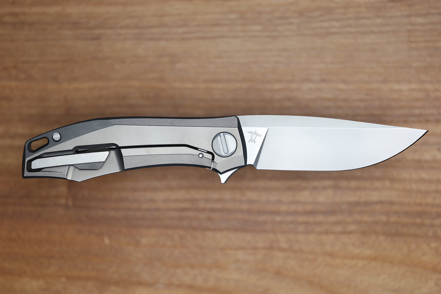 SHIROGOROV KNIVES RKMP - M398 BLADE - TITANIUM HANDLE - SRRBS (CHARLES MARLOWE DESIGN) (PREOWNED)