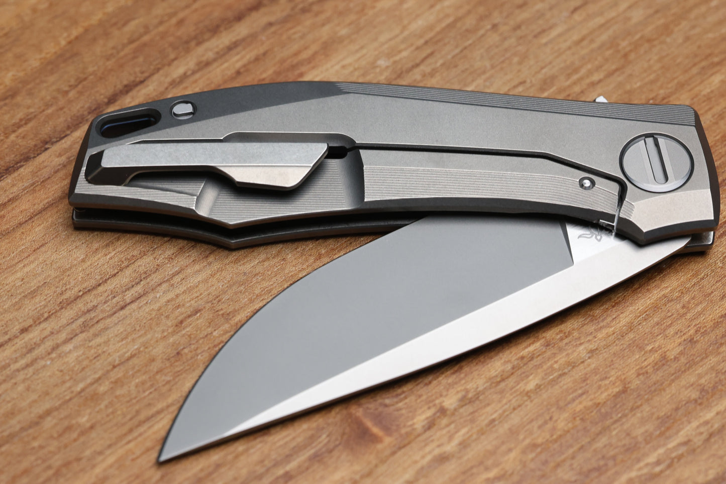 SHIROGOROV KNIVES RKMP - M398 BLADE - TITANIUM HANDLE - SRRBS (CHARLES MARLOWE DESIGN) (PREOWNED)