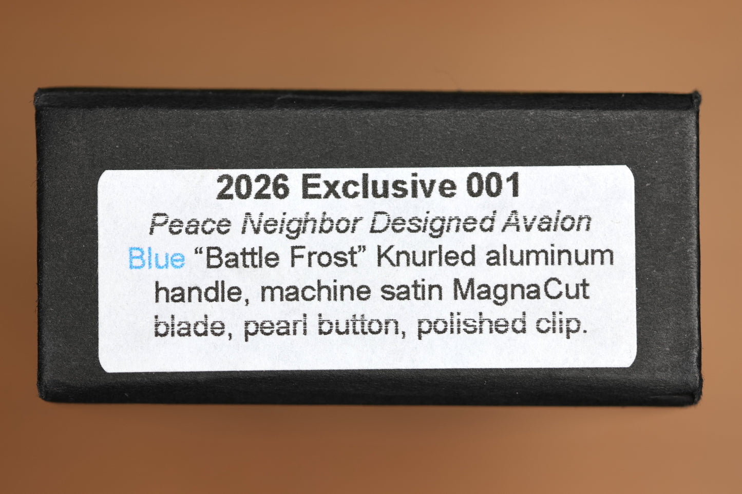 PRO-TECH PEACE NEIGHBOR AVALON BUTTON LOCK BATTLE FROST 4.25 DROP POINT & SHARPENER ENTHUSIANT COMBO EXCLUSIVE 001