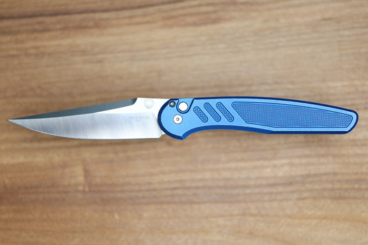 PRO-TECH PEACE NEIGHBOR AVALON BUTTON LOCK BATTLE FROST 4.25 DROP POINT & SHARPENER ENTHUSIANT COMBO EXCLUSIVE 001