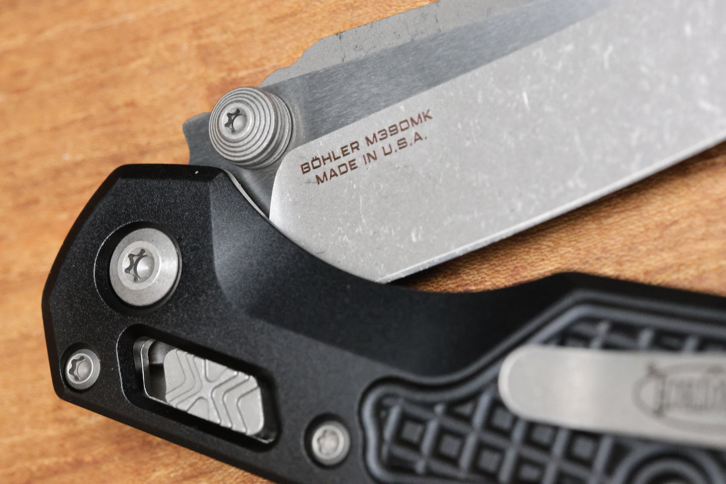 MICROTECH MSI RAM LOK MINI BLACK FRAG ALUMINUM HANDLES W/ APOCALYPTIC M390MK 210M-10APFR