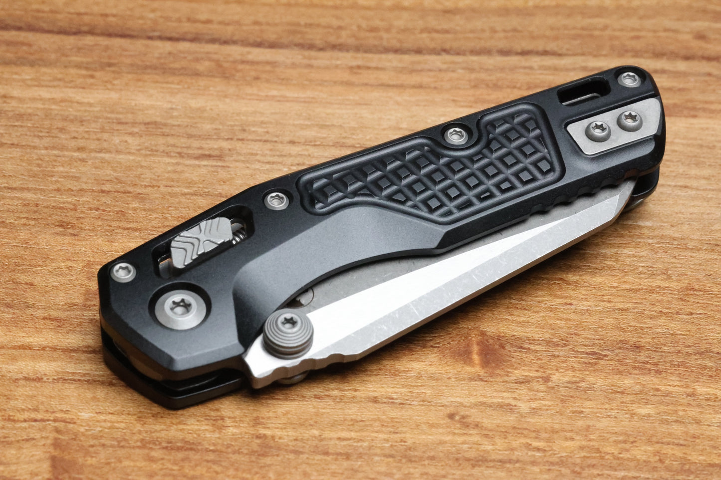 MICROTECH MSI RAM LOK MINI BLACK FRAG ALUMINUM HANDLES W/ APOCALYPTIC M390MK 210M-10APFR
