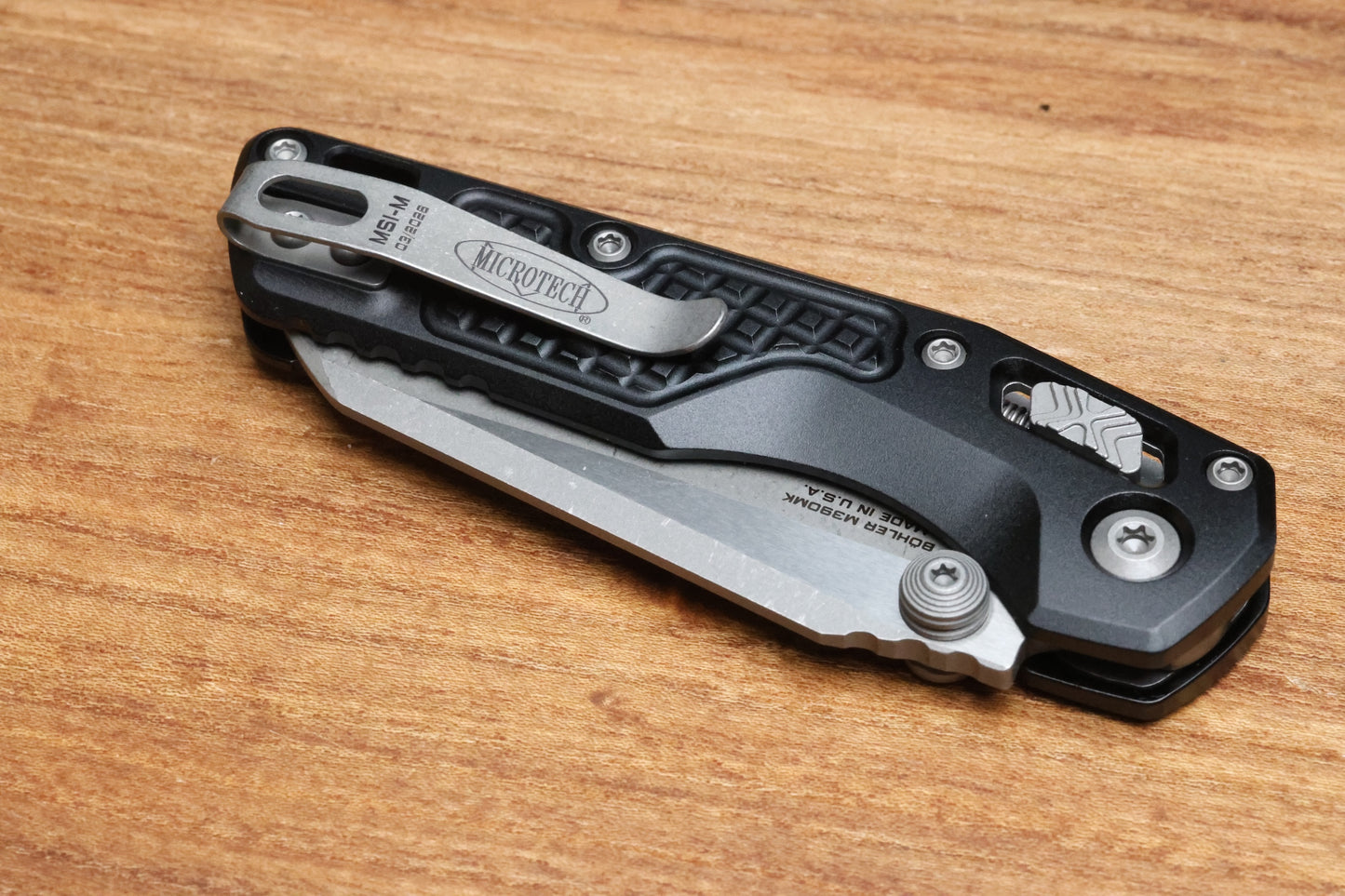MICROTECH MSI RAM LOK MINI BLACK FRAG ALUMINUM HANDLES W/ APOCALYPTIC M390MK 210M-10APFR
