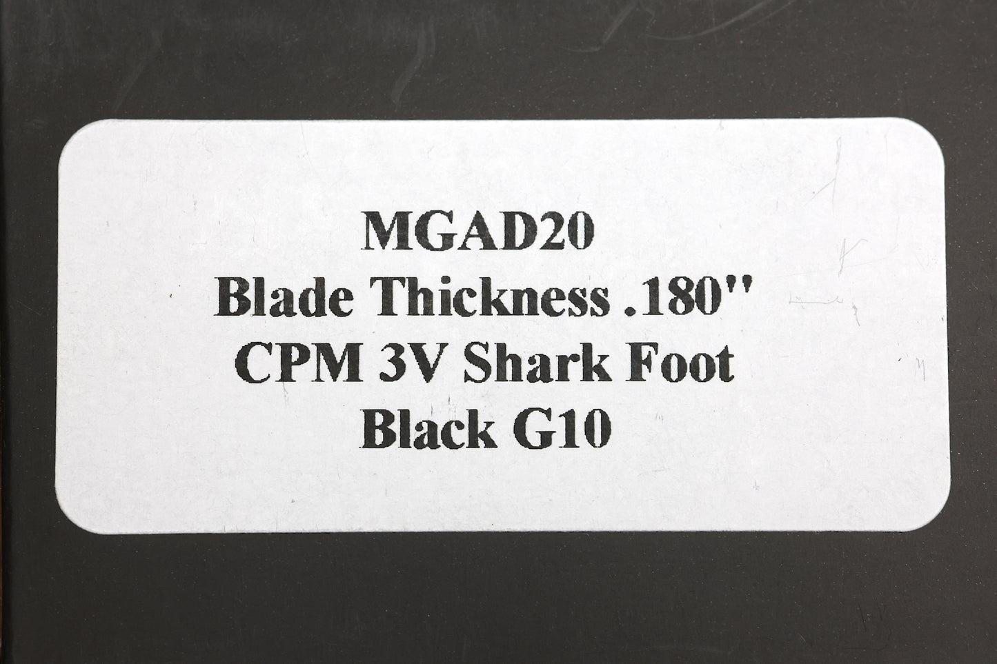 DEMKO KNIVES MG AD20 W/ BLACK G10 HANDLES & CPM-3V SHARK FOOT