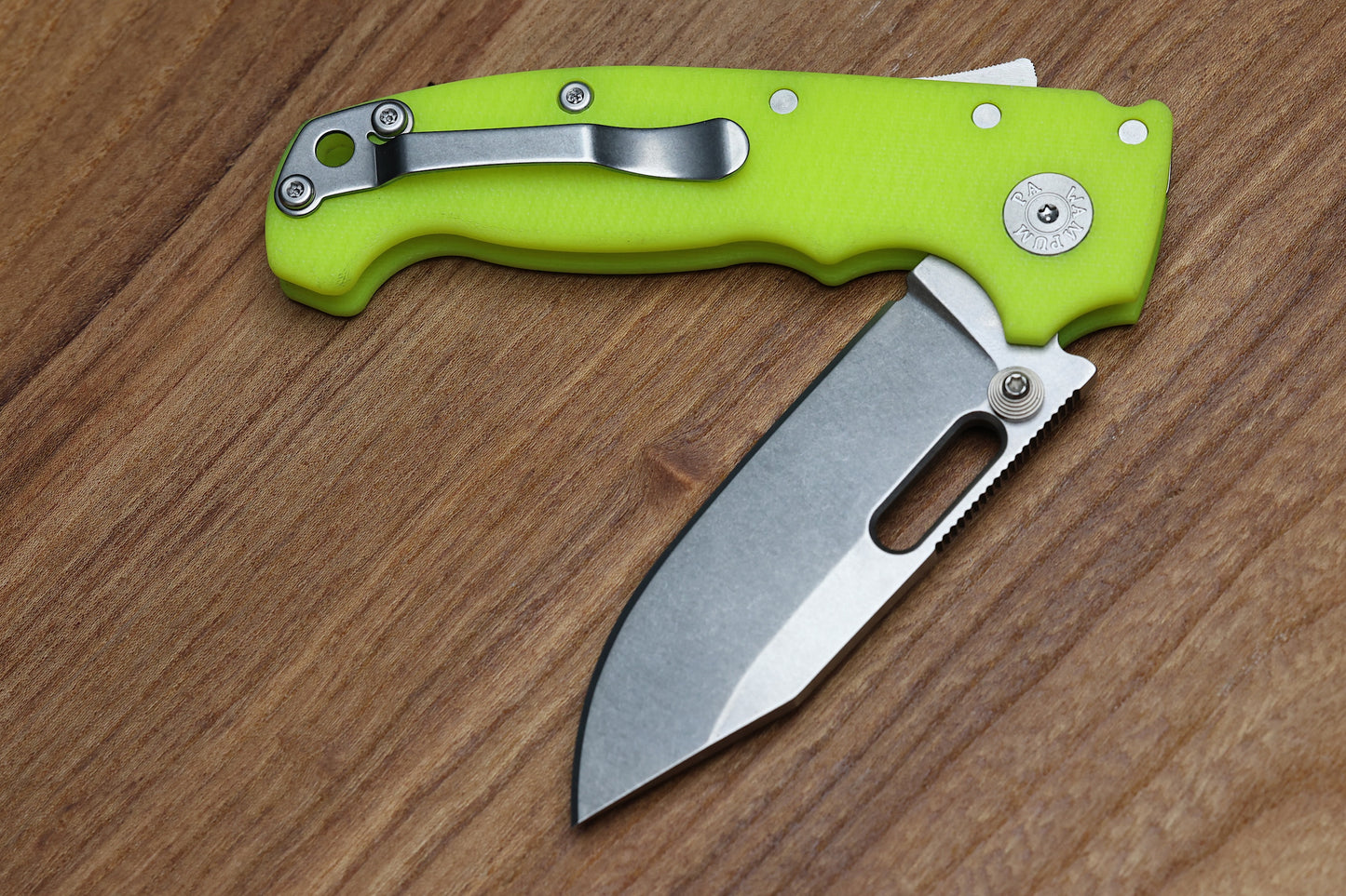 DEMKO KNIVES MG AD20 W/ DAY GLOW G10 HANDLES & MAGNACUT CLIP POINT