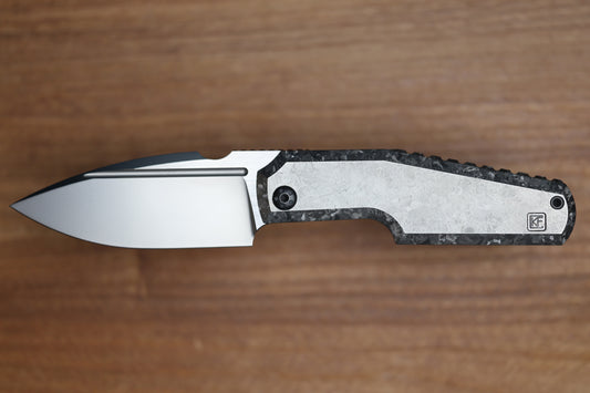 CUSTOM KNIFE FACTORY ELEMENTAK - M398 BLADE - CRYSTALTI HANDLE (THOMAS GONY DESIGN)