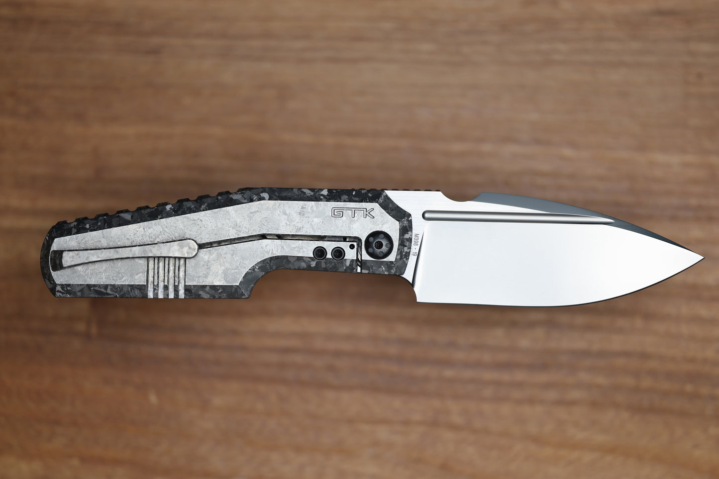CUSTOM KNIFE FACTORY ELEMENTAK - M398 BLADE - CRYSTALTI HANDLE (THOMAS GONY DESIGN)