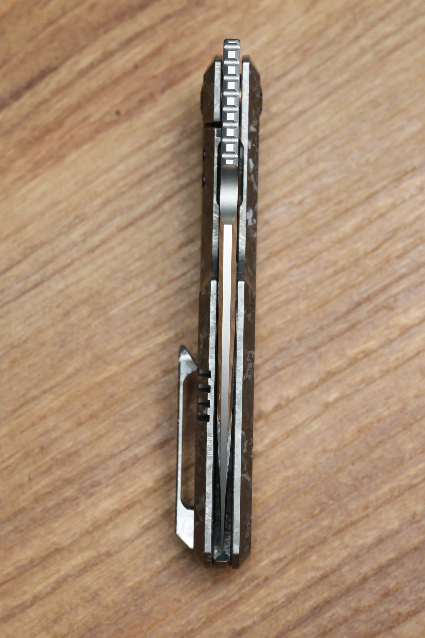 CUSTOM KNIFE FACTORY ELEMENTAK - M398 BLADE - CRYSTALTI HANDLE (THOMAS GONY DESIGN)