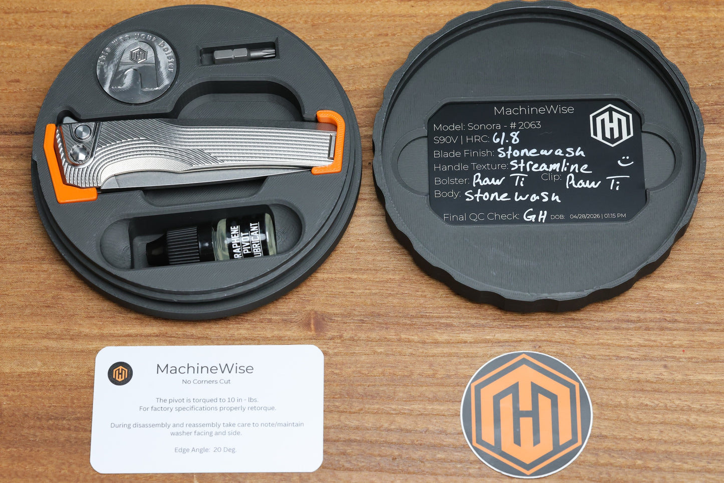 MACHINEWISE SONORA #2063 TITANIUM INTEGRAL - S90V BLADE