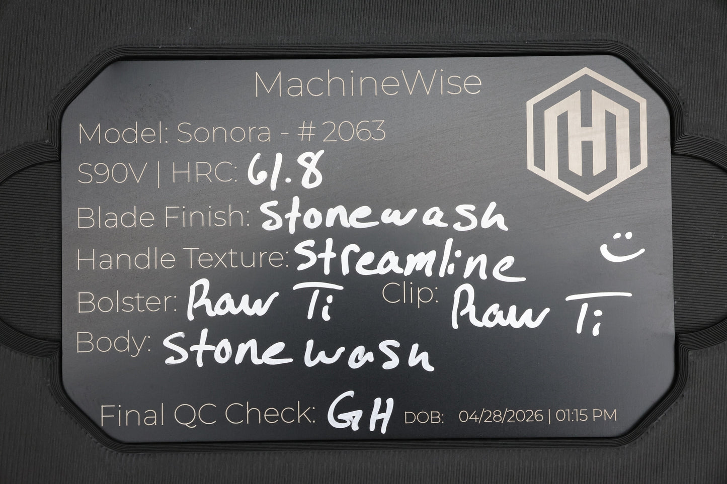 MACHINEWISE SONORA #2063 TITANIUM INTEGRAL - S90V BLADE
