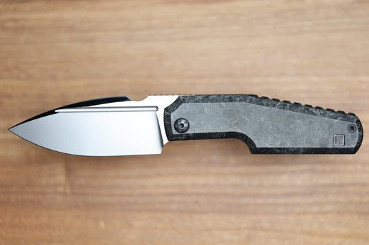 CUSTOM KNIFE FACTORY ELEMENTAK - M398 BLADE - BLACK CRYSTALTI HANDLE (THOMAS GONY DESIGN)