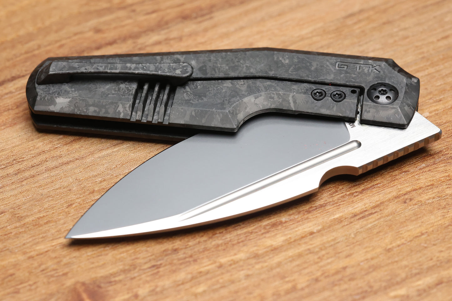 CUSTOM KNIFE FACTORY ELEMENTAK - M398 BLADE - BLACK CRYSTALTI HANDLE (THOMAS GONY DESIGN)