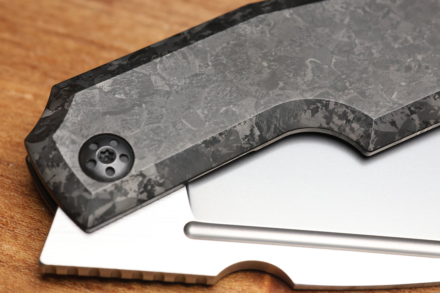 CUSTOM KNIFE FACTORY ELEMENTAK - M398 BLADE - BLACK CRYSTALTI HANDLE (THOMAS GONY DESIGN)