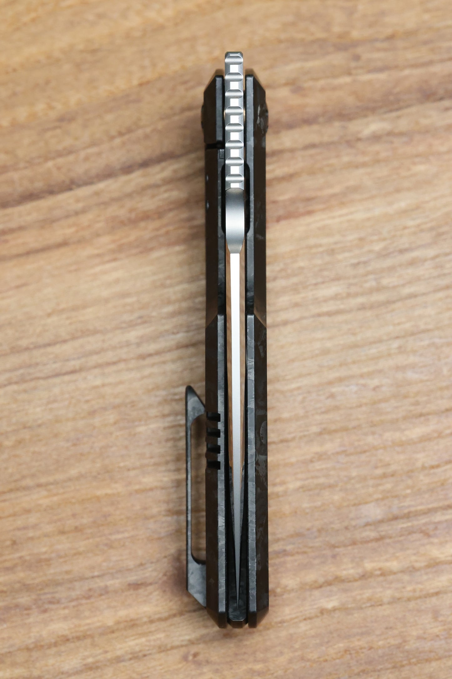 CUSTOM KNIFE FACTORY ELEMENTAK - M398 BLADE - BLACK CRYSTALTI HANDLE (THOMAS GONY DESIGN)