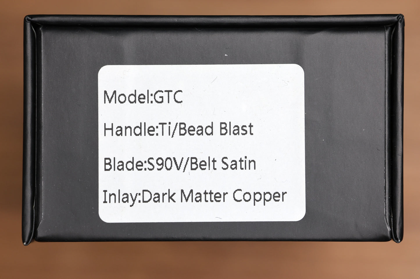 YAN'S GTC CABOT DARK MATTER FAT CARBON MOKUME BOLSTER S90V BLADE