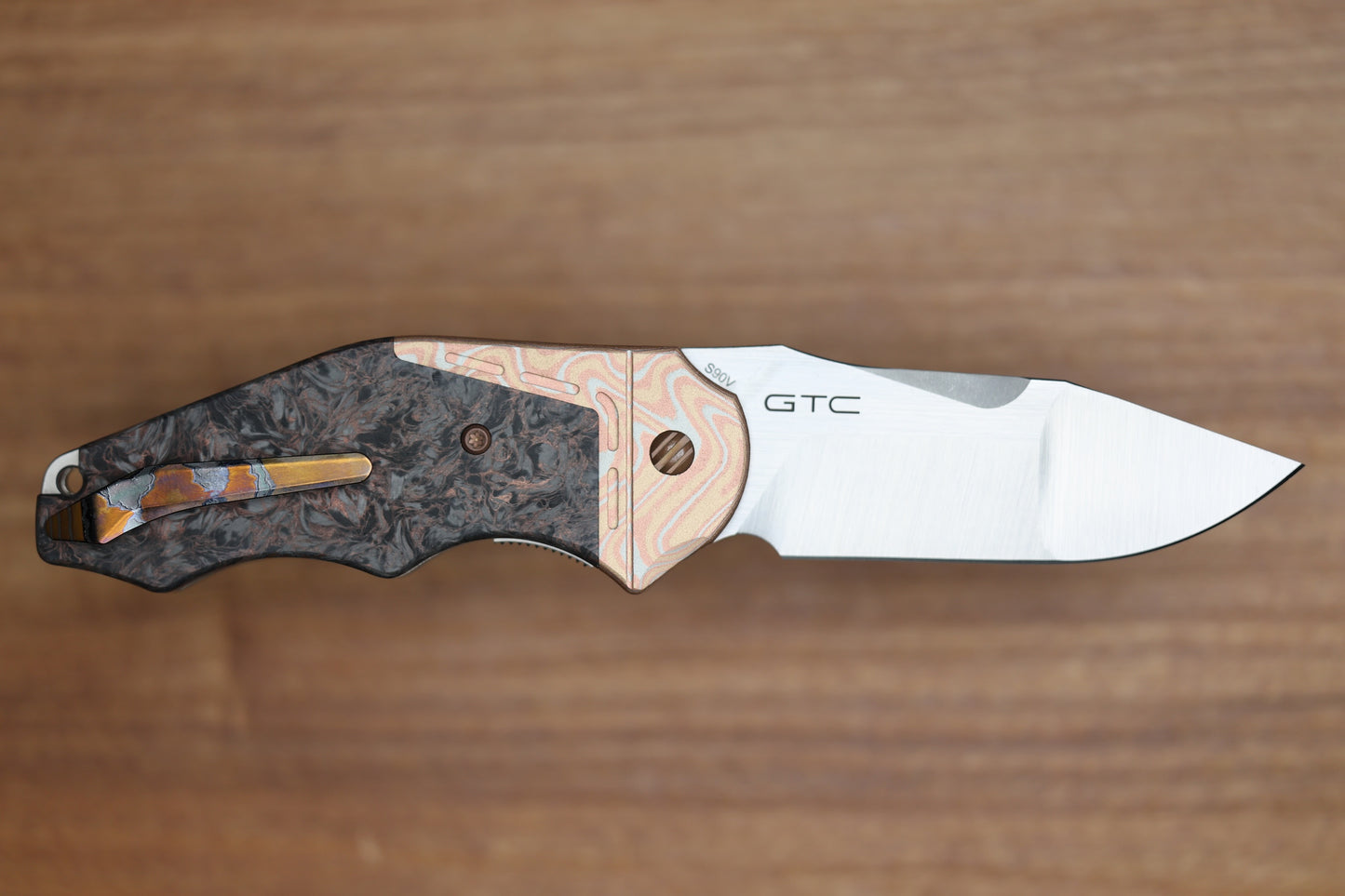 YAN'S GTC CABOT DARK MATTER FAT CARBON MOKUME BOLSTER S90V BLADE