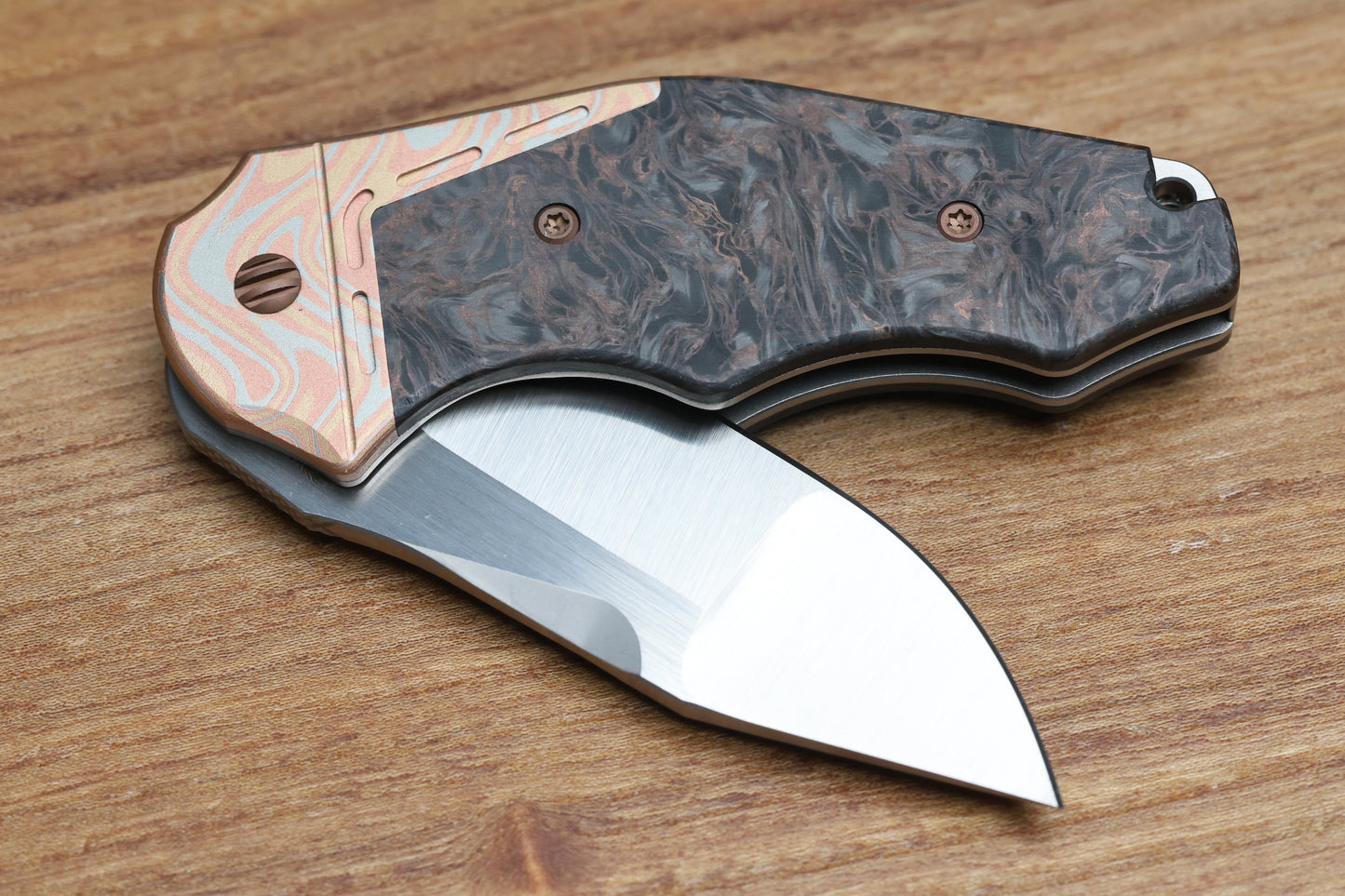 YAN'S GTC CABOT DARK MATTER FAT CARBON MOKUME BOLSTER S90V BLADE