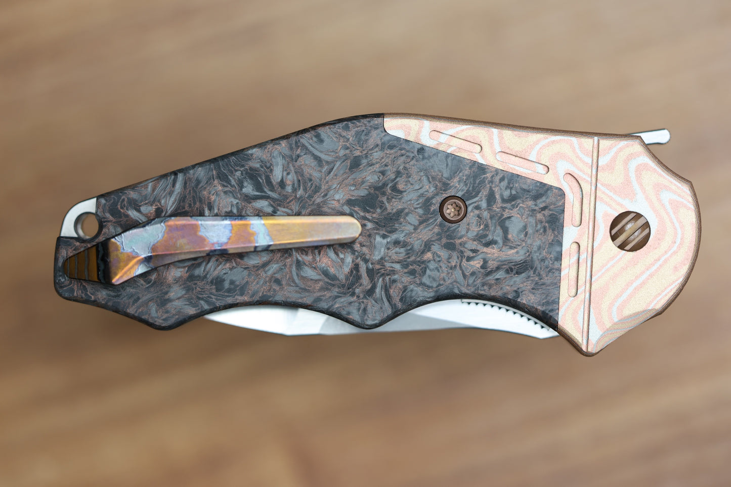 YAN'S GTC CABOT DARK MATTER FAT CARBON MOKUME BOLSTER S90V BLADE