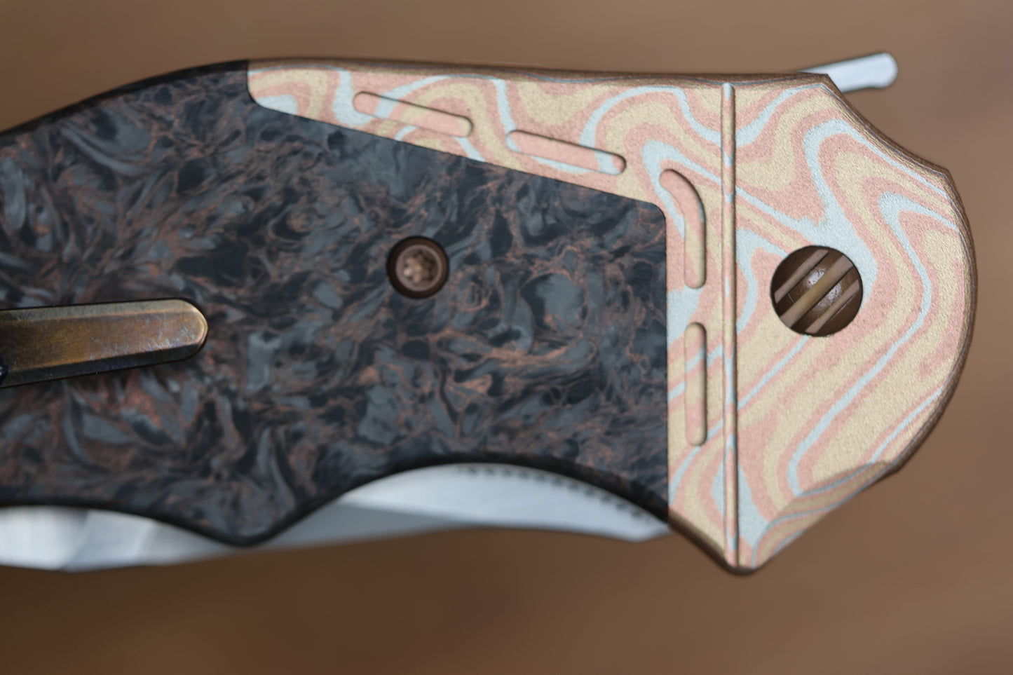 YAN'S GTC CABOT DARK MATTER FAT CARBON MOKUME BOLSTER S90V BLADE