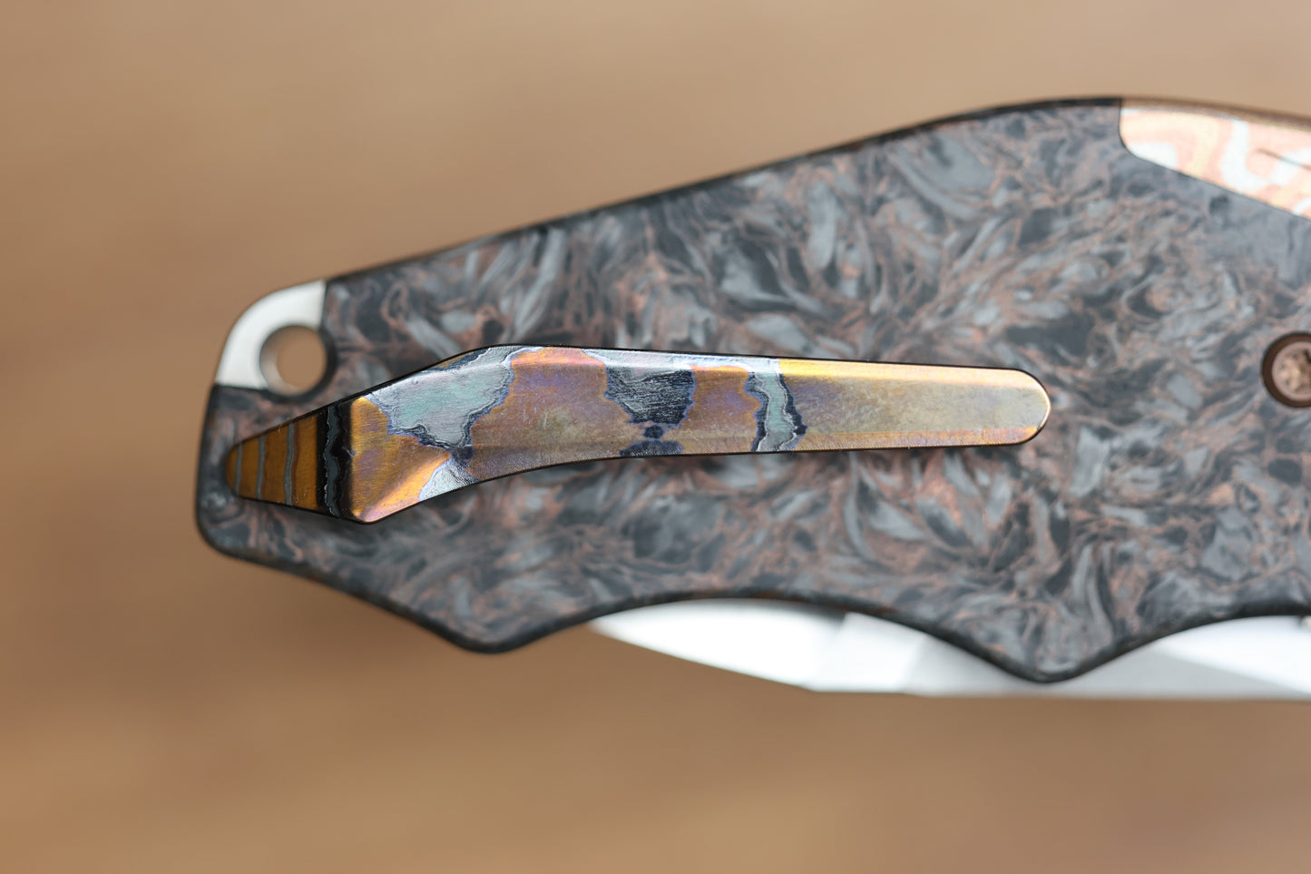 YAN'S GTC CABOT DARK MATTER FAT CARBON MOKUME BOLSTER S90V BLADE
