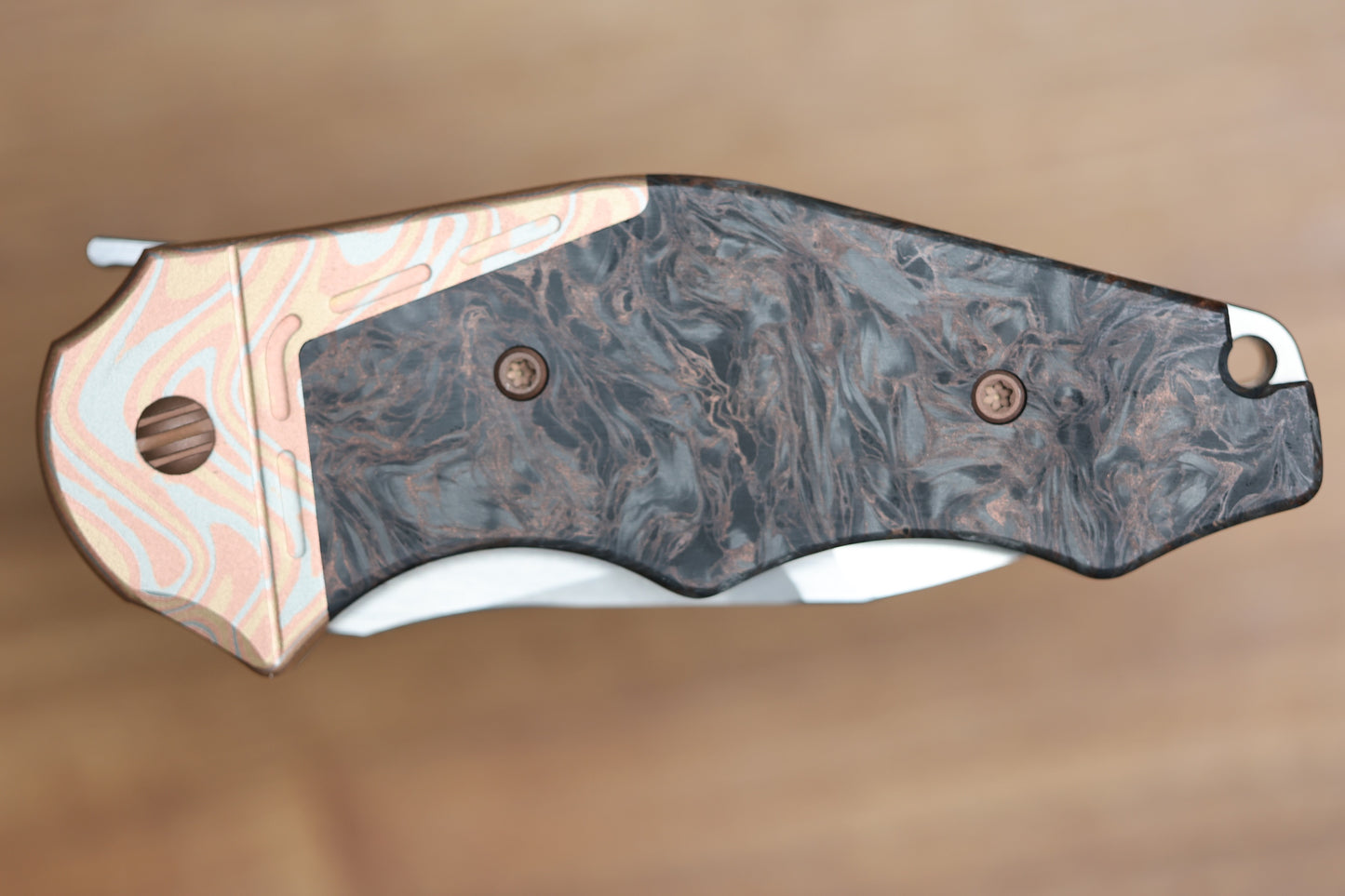YAN'S GTC CABOT DARK MATTER FAT CARBON MOKUME BOLSTER S90V BLADE