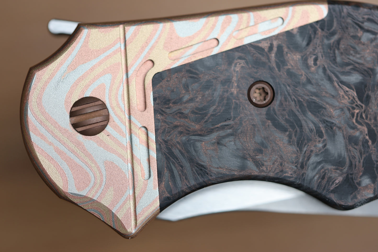 YAN'S GTC CABOT DARK MATTER FAT CARBON MOKUME BOLSTER S90V BLADE
