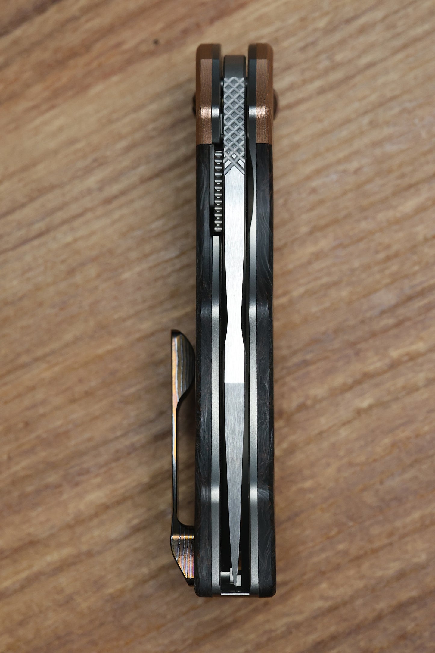 YAN'S GTC CABOT DARK MATTER FAT CARBON MOKUME BOLSTER S90V BLADE