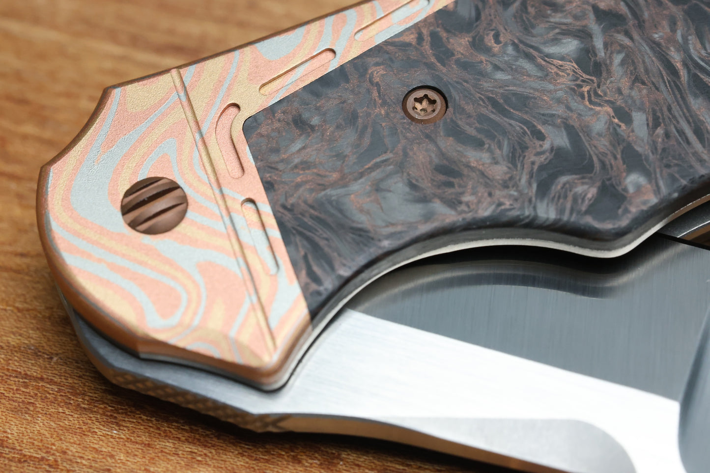 YAN'S GTC CABOT DARK MATTER FAT CARBON MOKUME BOLSTER S90V BLADE