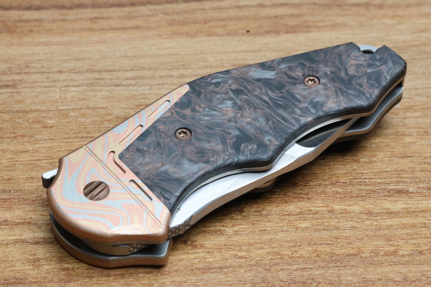 YAN'S GTC CABOT DARK MATTER FAT CARBON MOKUME BOLSTER S90V BLADE