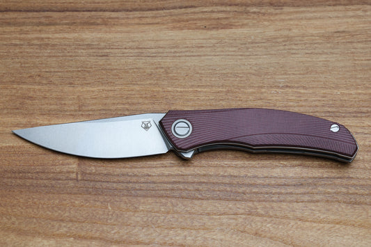 SHIROGOROV URSUS Q95 - MAROON MICARTA HANDLE - ELMAX BLADE - MRBS
