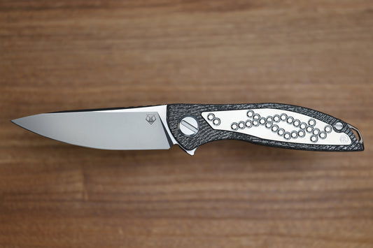 SHIROGOROV KNIVES AND CHRIS REEVE COLLABORATION HATION CGG - MAGNACUT BLADE - TITANIUM/BLACK ALUTEX HANDLE - MRBS