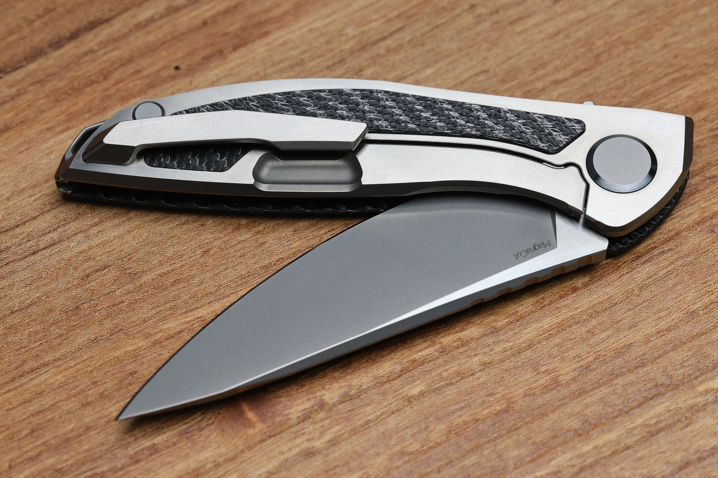 SHIROGOROV KNIVES AND CHRIS REEVE COLLABORATION HATION CGG - MAGNACUT BLADE - TITANIUM/BLACK ALUTEX HANDLE - MRBS
