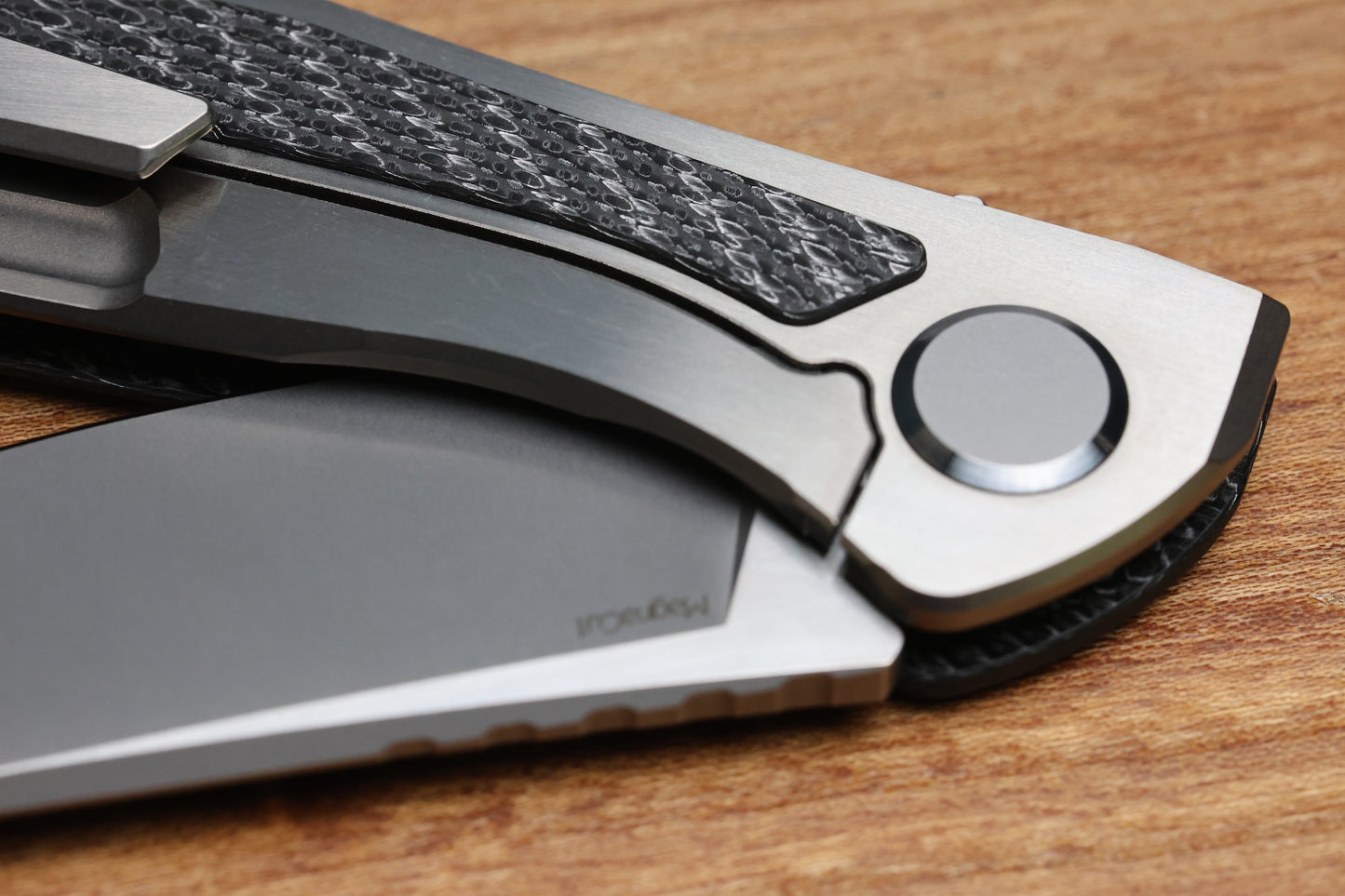SHIROGOROV KNIVES AND CHRIS REEVE COLLABORATION HATION CGG - MAGNACUT BLADE - TITANIUM/BLACK ALUTEX HANDLE - MRBS