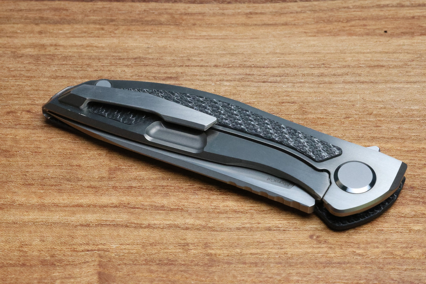 SHIROGOROV KNIVES AND CHRIS REEVE COLLABORATION HATION CGG - MAGNACUT BLADE - TITANIUM/BLACK ALUTEX HANDLE - MRBS