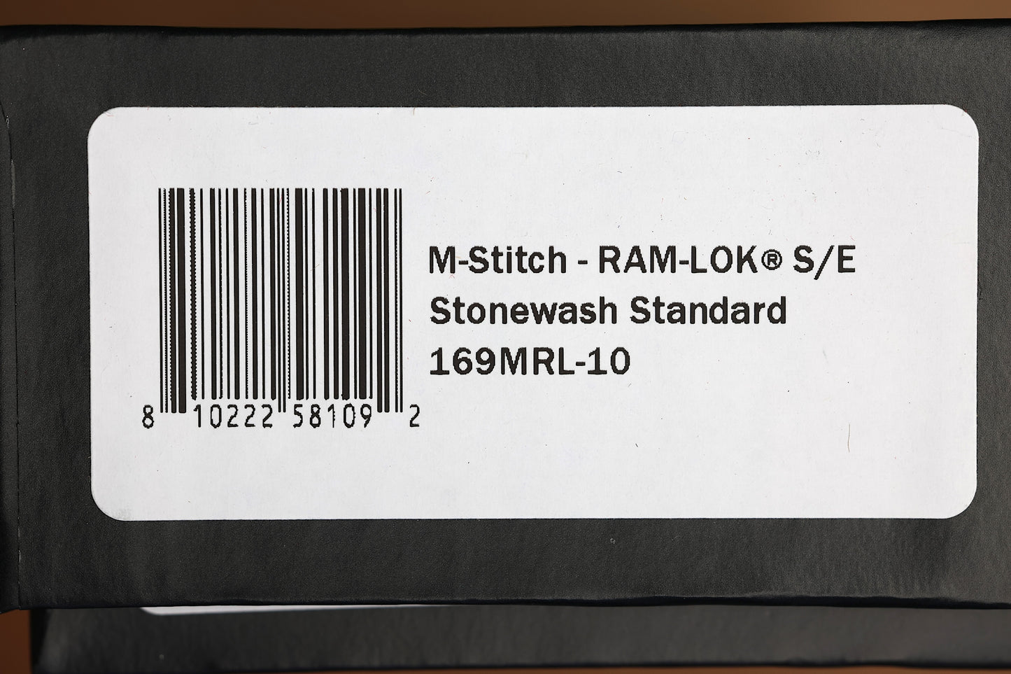 MICROTECH KNIVES MANUAL M-STITCH RAM LOK BLACK SMOOTH ALUMINUM HANDLES & STONEWASH M390MK 169MRL-10