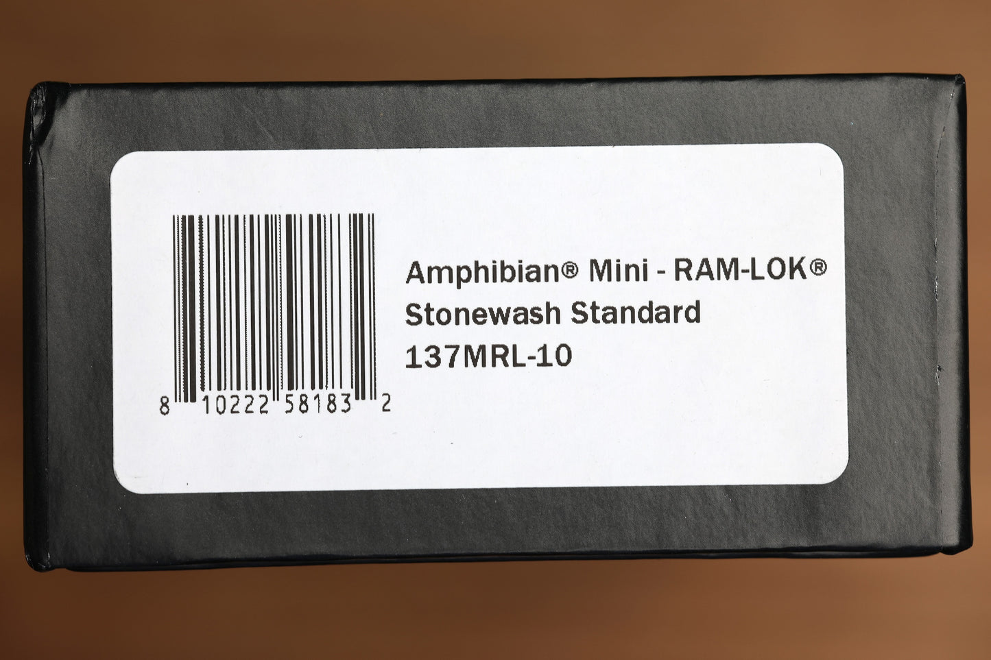 MICROTECH AMPHIBIAN MINI RAM LOK BLACK ALUMINUM & STONEWASH M390MK 137MRL-10