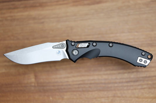 MICROTECH AMPHIBIAN MINI RAM LOK BLACK ALUMINUM & STONEWASH M390MK 137MRL-10