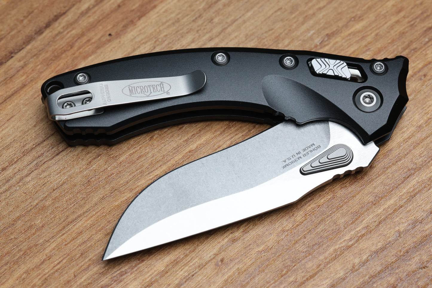 MICROTECH AMPHIBIAN MINI RAM LOK BLACK ALUMINUM & STONEWASH M390MK 137MRL-10