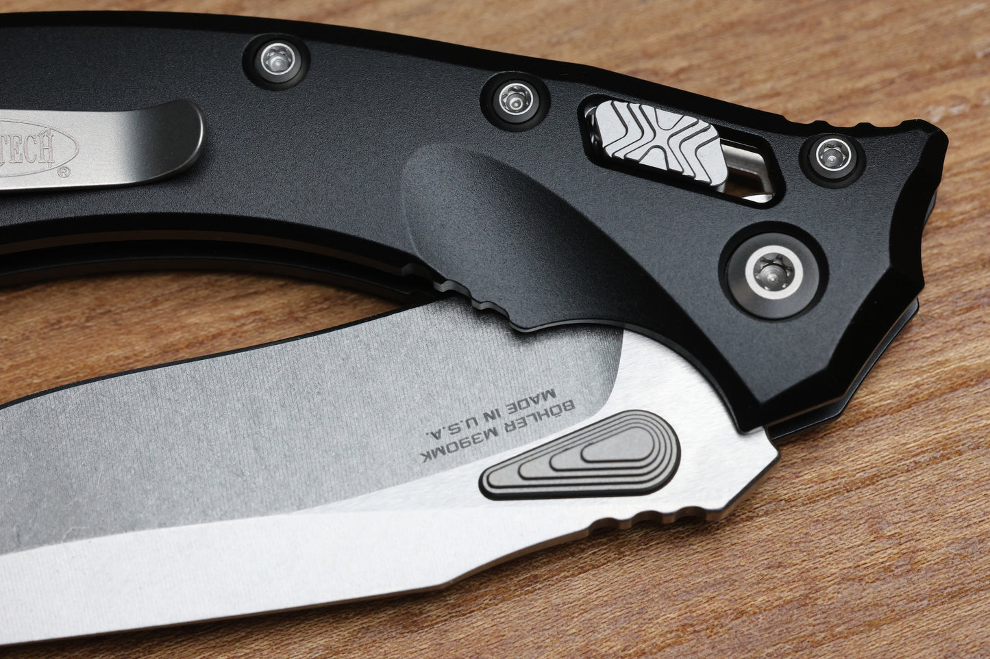 MICROTECH AMPHIBIAN MINI RAM LOK BLACK ALUMINUM & STONEWASH M390MK 137MRL-10